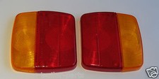 2 SQUARE AJBA REAR LIGHT LENSES 4 FUNCTION-TRAILER PARTS FOR DAXARA ERDE 