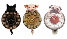 Animal Tail Wagging Tickin' Pendulum Wall Clock