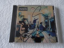 OASIS DEFINITELY MAYBE ORIGINAL 1994 CD HAND SIGNED LIAM & NOEL GALLAGHER REUNIO