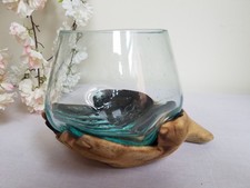 Melted glass wooden - melted,