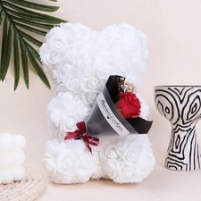 Foam Rose Bear with Bouquet