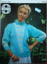 Original Sirdar Gemini/ Dk Ladies Sweater 32"-38" Knitting Pattern 6589
