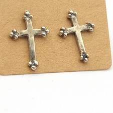Sterling Silver Cross Earrings