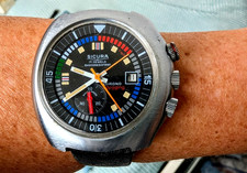 Gents 1970s Swiss SS Sicura Chrono Jogging 17J EB 8800 Date Watch Serviced