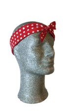 Retro 50s 60s Rockabilly Head scarf polka dot Grease Fancy dress Neck head band