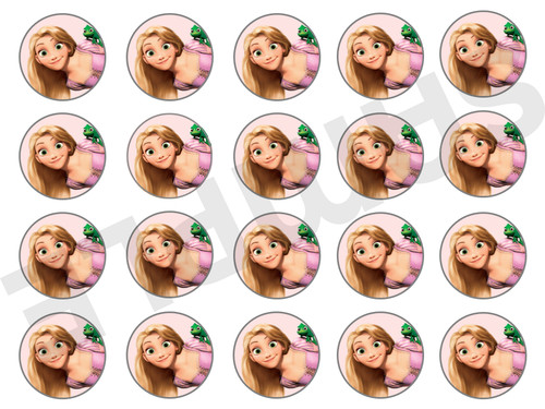 4cm rapunzel cupcake - rapunzel,