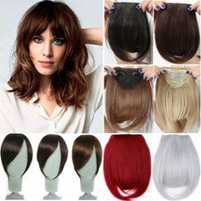 One Piece Fringe Bangs Front Forehead Clip in Hair Extensions Extension As Human