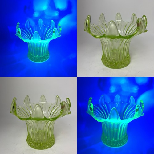 Vintage uranium glass vase - uranium,