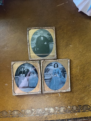 Three c19th ambrotype latham - c19th,