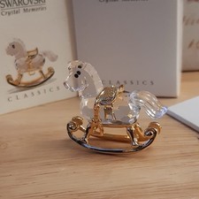 Swarovski Crystal Memories Classics Gold ROCKING HORSE 199447