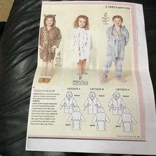 🧵Prima Sewing Pattern Children's Dressing Gown Robe Sizes 4-10 - April 2025