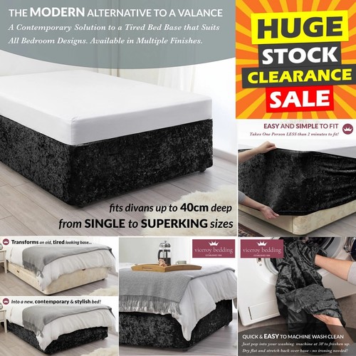 Crushed velvet bed - crushed, divan