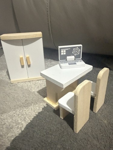 Wooden dollhouse furniture - furniture, set