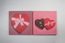 Original Paintings x2 Hearts