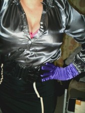 2 NEW GLOSS SATIN BLOUSE 12