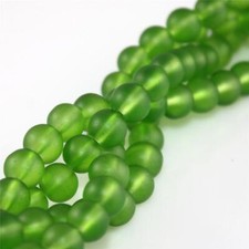 Crystal Frosted Glass Beads Round 20 Colour Choice 4mm 6mm 8mm Jewellery Making