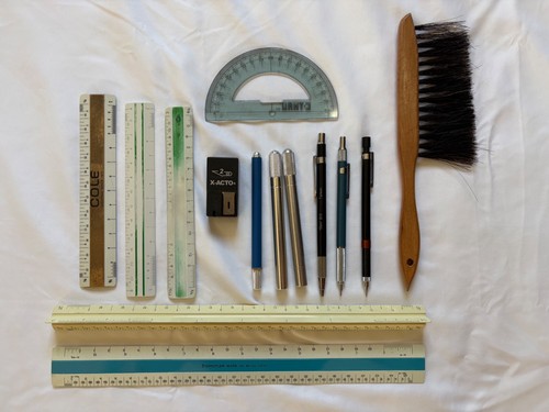 Vintage drafting tool lot - drafting,