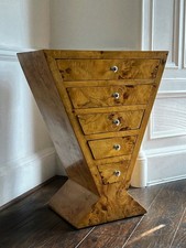 ART DECO VINTAGE BURL COMMODE