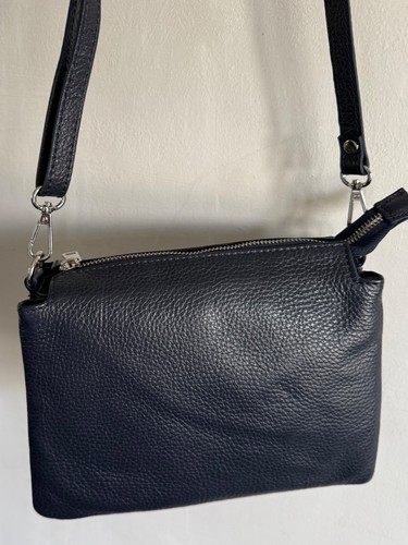 Borse pelle navy blue - borse,