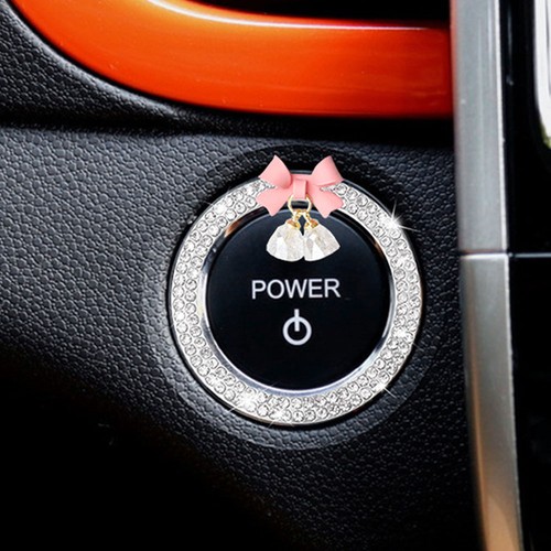 White car accessories - car, button