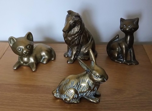 Set vintage solid brass - 4,