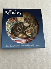 Aynsley Autumn Tabby Cat Plate