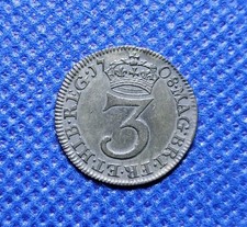 1708 Maundy Threepence Queen