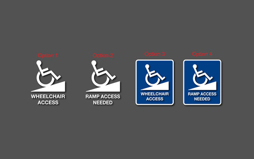 Wheelchair access sign decal - access,
