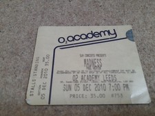 Madness Concert Ticket From 2010 O2 Academy Leeds