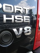 Chrome V8 Lettering for Range Rover SPORT TDV8 badge Supercharged HST HSE logo