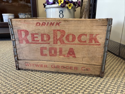 Vintage wooden soda - wooden, red