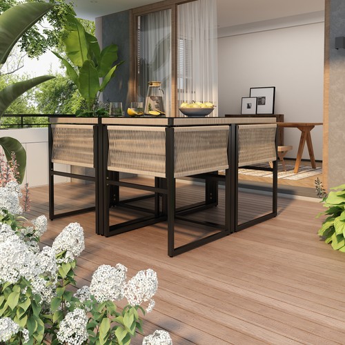 5pc garden dining set table - dining,
