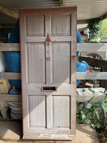Wooden front door - front,
