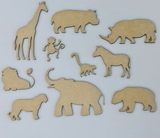 Wooden MDF Zoo Animal Shapes