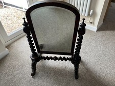 very large heavy victorian barley twist swing mirror
