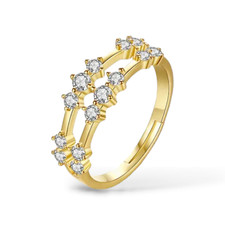 Gold plated band adjustable - gold,