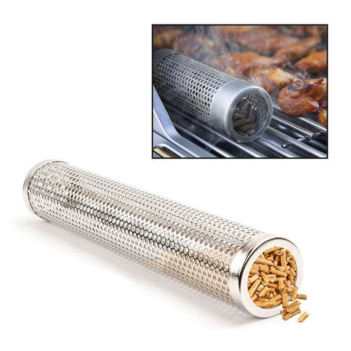Mesh pellet smoker tube - mesh,