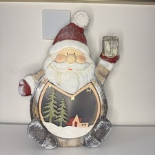 Light-Up Santa Christmas Ornament | Battery-Operated Festive LED Decoration