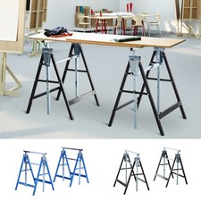 2 x Telescopic Builders Trestle Work Bench Carpenter Folding Saw Horse Tools
