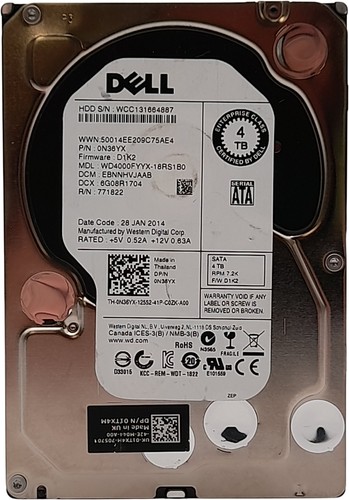 Dell wd4000fyyx 4tb sata - dell,