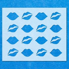 Lips Kiss Shapes Stencil