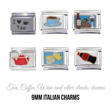 Tea, Coffee, Wine and other Drink Charms - Fits 9mm Italian charm bracelets