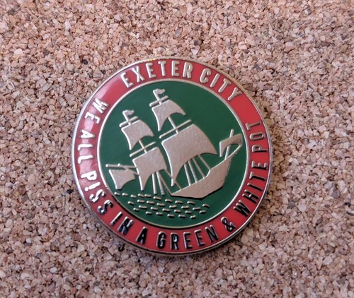 Exeter city enamel pin - exeter,