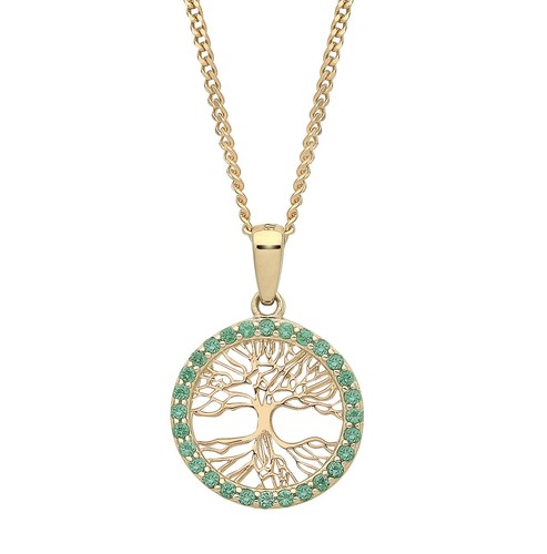 9ct gold simulated emerald - 9ct,