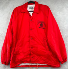 VTG Coachman by Windbreaker Jacket Mens Medium Georgia Bulldogs Red Button Snap