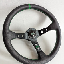 Steering Wheel fits For Land Rover Defender 36 spline Deep Dish Green 90 110 130