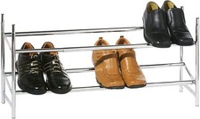 Chrome 2 Tier Shoe Rack