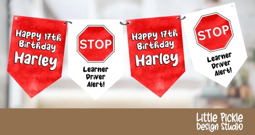 17th birthday bunting - birthday,