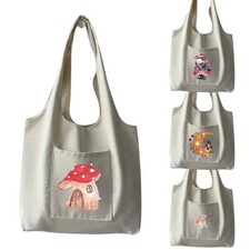 Canvas grocery bag Shoulder HandBag eco friendly strong washable Shopping Bags 