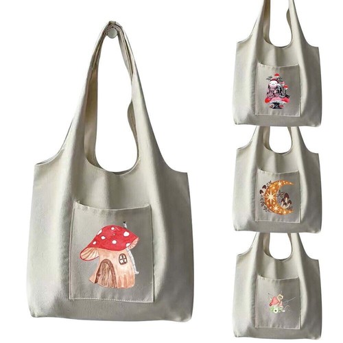 Canvas grocery bag shoulder - canvas,